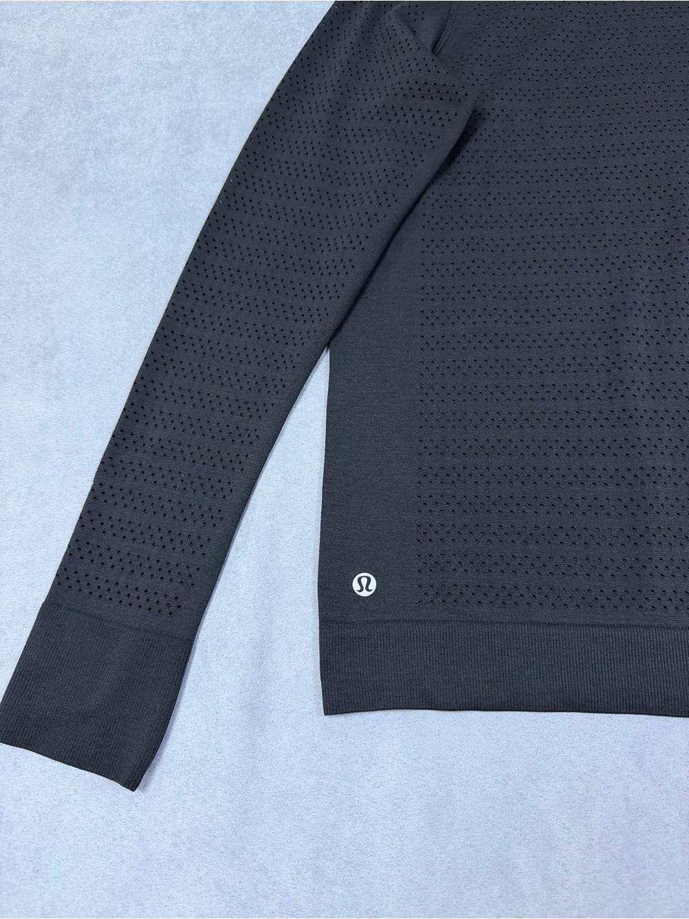 Lululemon Black Perforated Long Sleeve Top - Picture 8 of 8